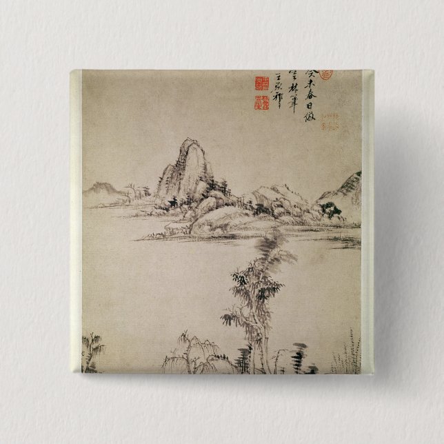 Landscape 15 Cm Square Badge (Front)