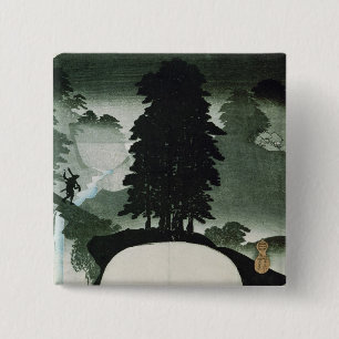 Landscape 15 Cm Square Badge