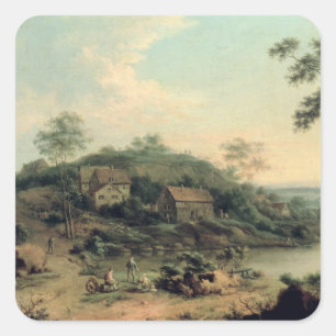 Landscape, 1758 square sticker