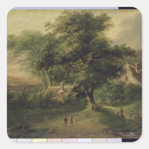 Landscape, 1827 square sticker