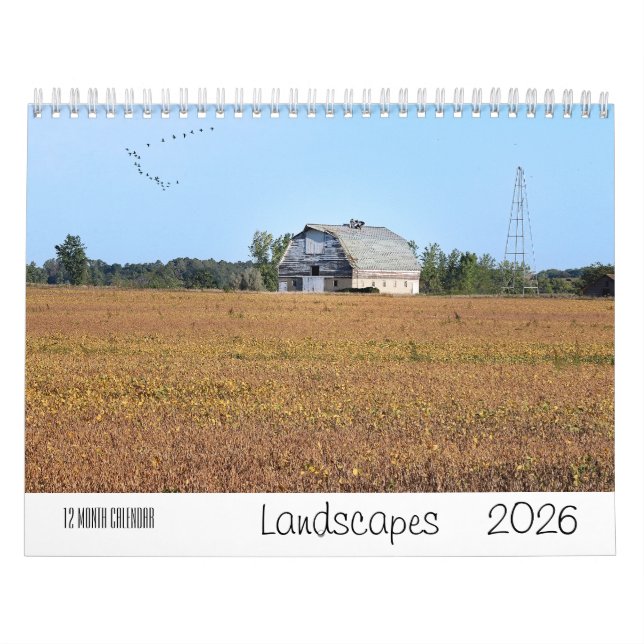 Landscape 2026 12 Month Wall Calendar (Cover)