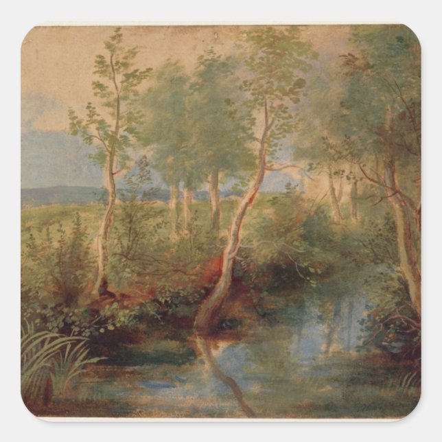 Landscape 2 square sticker (Front)