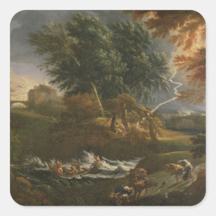 Landscape 2 square sticker