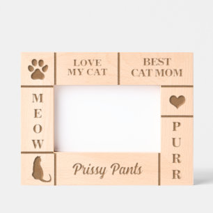 Landscape 6x4 BEST Cat MOM Ever Custom Name Etched Frames