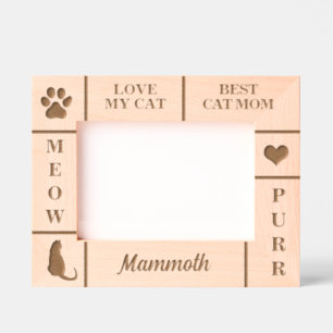 Landscape 7x5 BEST Cat MOM Ever Custom Name Etched Frames
