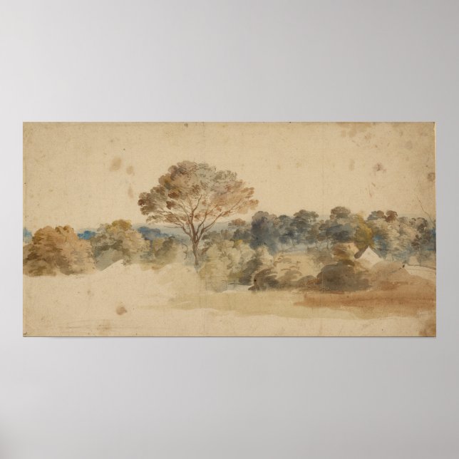 Landscape, about 1640,  Anthony van Dyck Poster (Front)