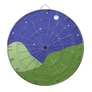 landscape abstract art dartboard