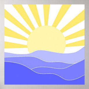 landscape abstract art poster