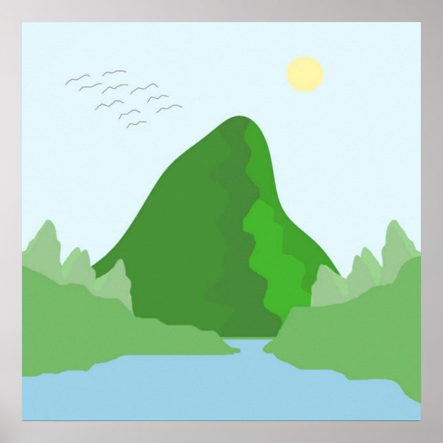 landscape abstract art poster (Front)