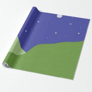 landscape abstract art wrapping paper