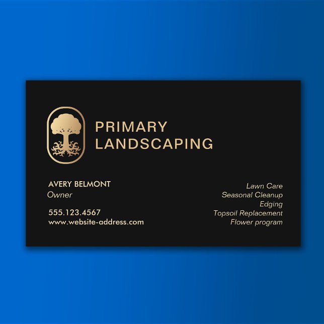 Landscape and Lawn Care Design Rooted Tree Magnetic Business Card (Creator Uploaded)