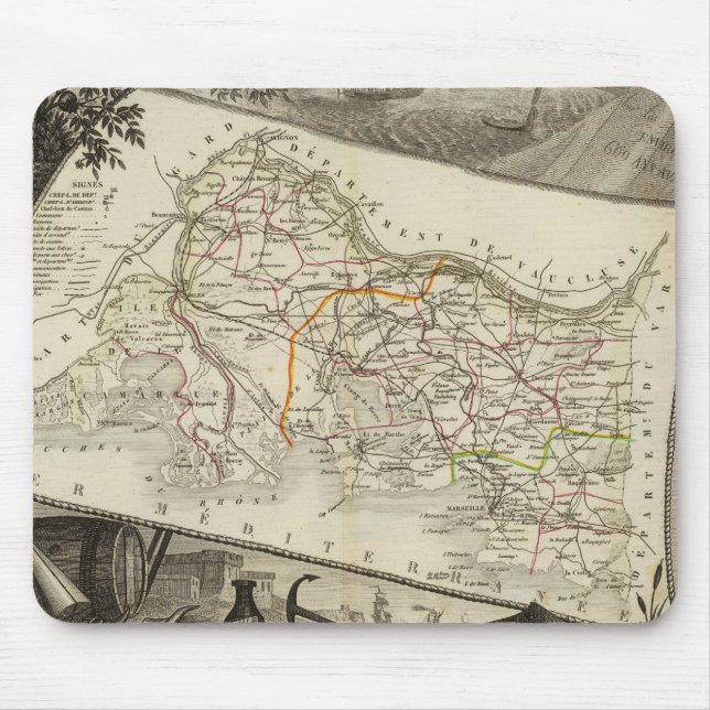 Landscape and towns mouse pad (Front)