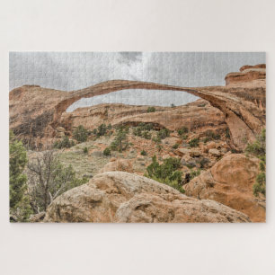 Landscape Arch Against a Cloudy Sky - 1014 piece Jigsaw Puzzle