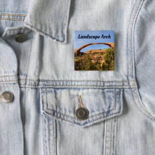 Landscape Arch at Arches National Park 15 Cm Square Badge
