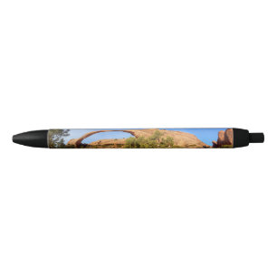 Landscape Arch at Arches National Park Black Ink Pen