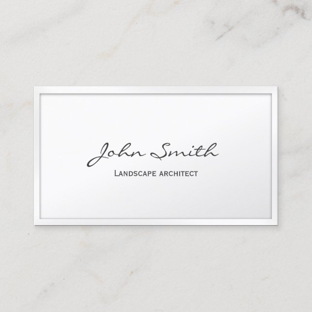 Landscape Architect Elegant Minimal Business Card (Front)