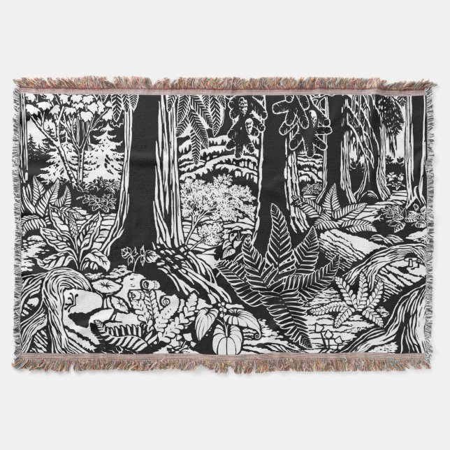 Landscape Art Blanket Forest Throw Blanket Gifts (Front)