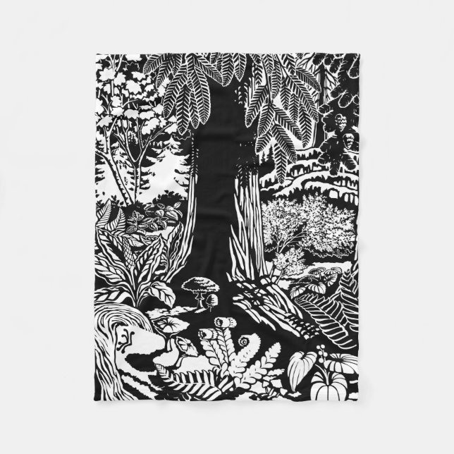 Landscape Art Blankets  B&W Canada Forest Blankets (Front)