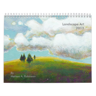 Landscape art fun whimsical colourful painting calendar