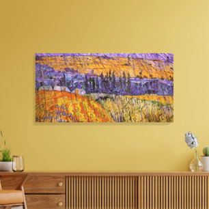 Landscape at Auvers in Rain by Vincent van Gogh Canvas Print