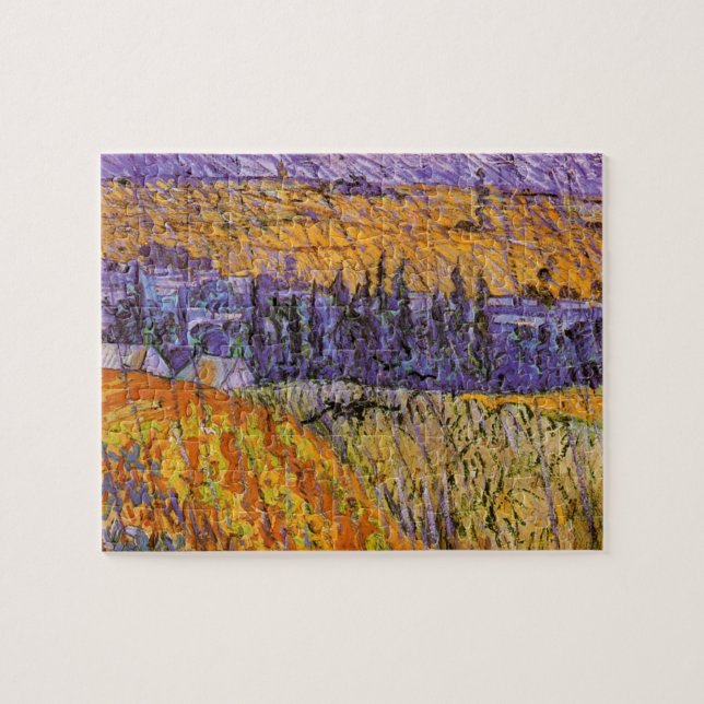 Landscape at Auvers in Rain by Vincent van Gogh Jigsaw Puzzle (Horizontal)