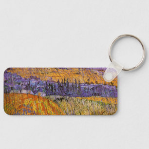 Landscape at Auvers in Rain by Vincent van Gogh Key Ring