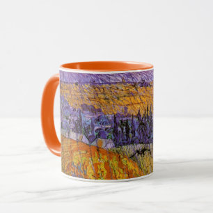 Landscape at Auvers in Rain by Vincent van Gogh Mug
