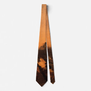 Landscape at Dusk by Vincent van Gogh Tie
