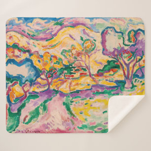 Landscape at La Ciotat Georges Braque Sherpa Blanket