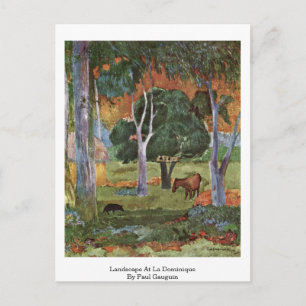Landscape At La Dominique By Paul Gauguin Postcard