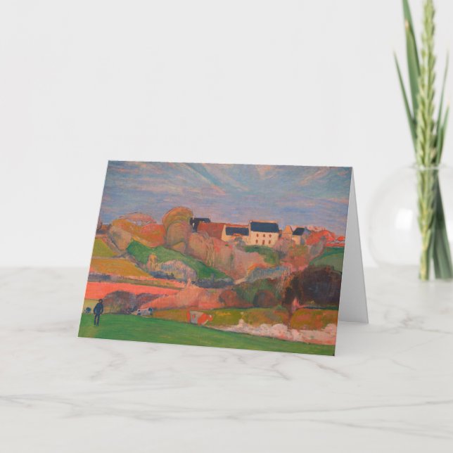 Landscape at Le Pouldu: Blank Card (Front)