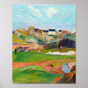 Landscape at Le Pouldu by Paul Gauguin Poster
