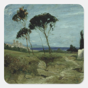Landscape at Nettuno, 1887 Square Sticker