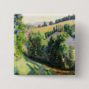 Landscape at Pontgibaud, c.1895 (oil on canvas) 15 Cm Square Badge