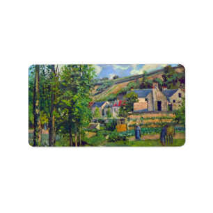 Landscape at Pontoise by Camille Pissarro Label