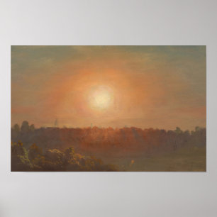 Landscape at sunset (1860–70) Frederic Edwin Poster