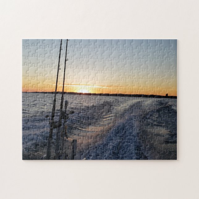 Landscape bay fishing water jigsaw puzzle (Horizontal)