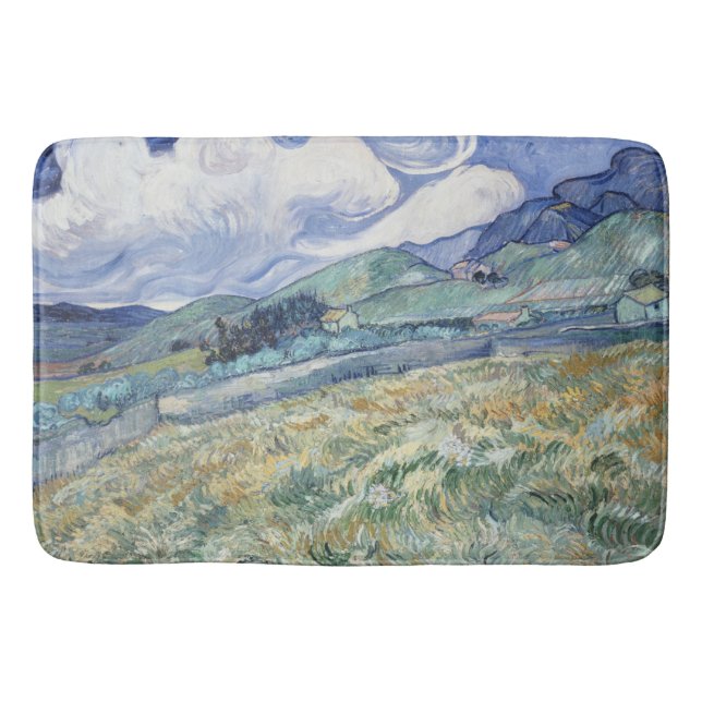  Landscape Behind Saint-Paul Vincent van Gogh    Bath Mat (Front)