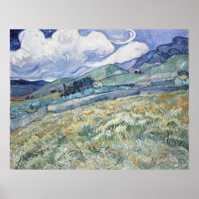  Landscape Behind Saint-Paul Vincent van Gogh Poster (Front)