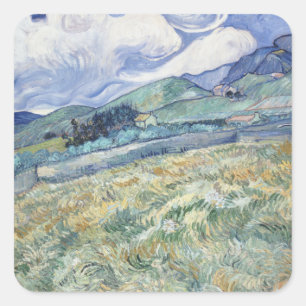 Landscape Behind Saint-Paul Vincent van Gogh Square Sticker
