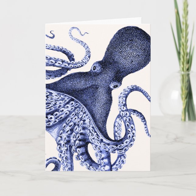 Landscape Blue Octopus Card (Front)