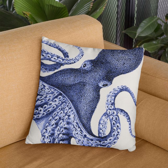 Landscape Blue Octopus Cushion (Creator Uploaded)