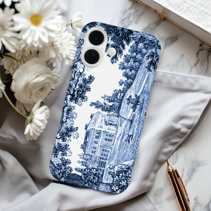 Landscape Blue Victorian Home iPhone 16 Case