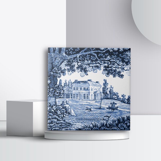 Landscape Blue Victorian Home Tile (Creator Uploaded)