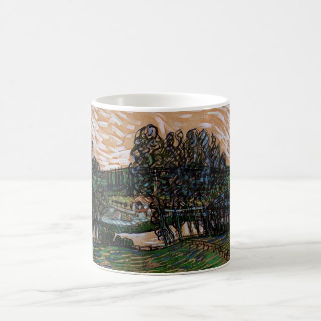 Landscape, Bridge Across Oise by Vincent van Gogh Coffee Mug (Center)