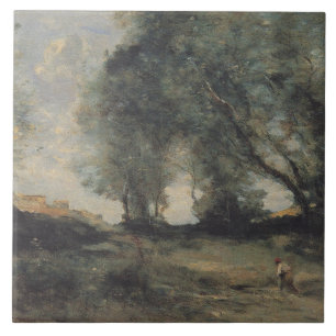 Landscape (by Camille Corot) Ceramic Tile