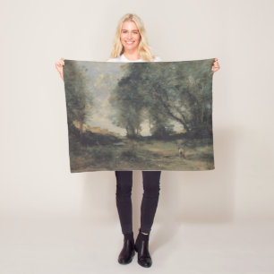Landscape (by Camille Corot) Fleece Blanket