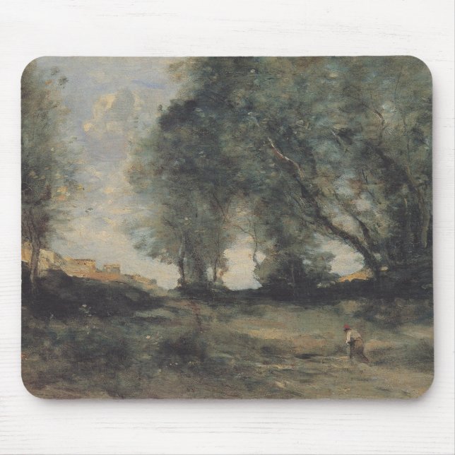 Landscape (by Camille Corot) Mouse Pad (Front)