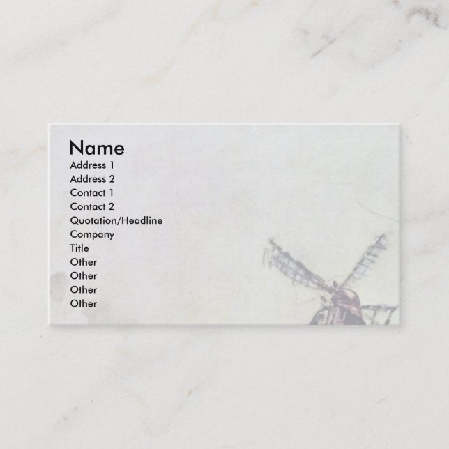 Landscape By Jongkind Johan Barthold (Best Quality Business Card (Front)