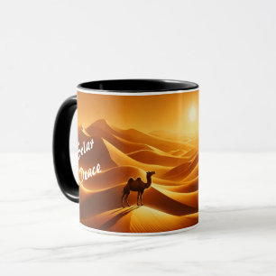 Landscape camel desert decor sunshine dry  mug